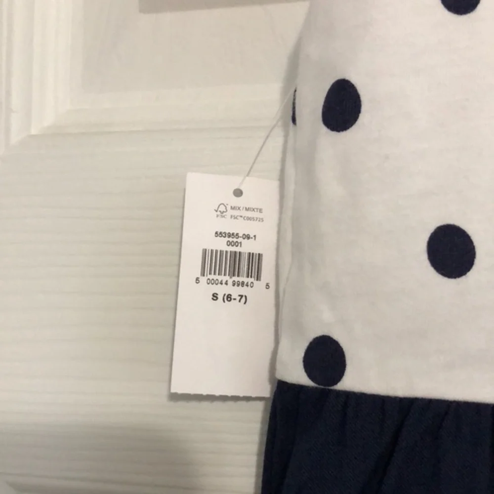 Old navy‎ girls polka dot dress NWT size small 6-7